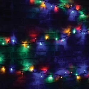 image of Lyyt-Connect 8m 100 Multi-Coloured LED Connectable Outdoor String Lights