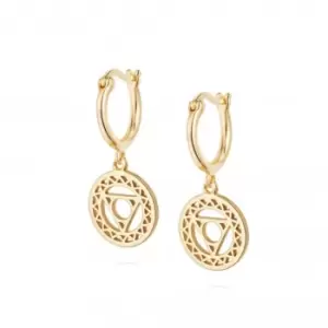 image of Throat Chakra 18ct Gold Platede Earrings ECHK2005