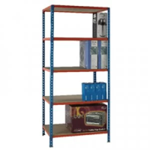 image of Slingsby Standard Duty Painted Orange Shelf Unit Blue 378969