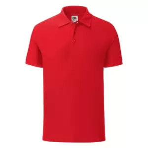 image of Fruit Of The Loom Mens Iconic Pique Polo Shirt (3XL) (Red)