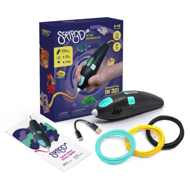Image of SCRIB3D 3D Pen for kids crafting Junior Scribble Pen Set (Scribjr) Multi unisex One Size