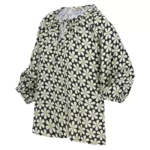 Image of Regatta Orla Kiely Tie Neck Blouse - Black