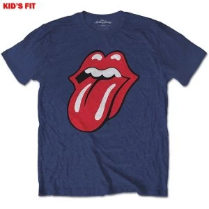 Image of The Rolling Stones - Classic Tongue Kids 11 - 12 Years T-Shirt - Blue
