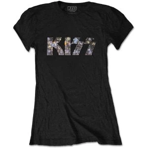 Image of KISS - Logo Womens Large T-Shirt - Black