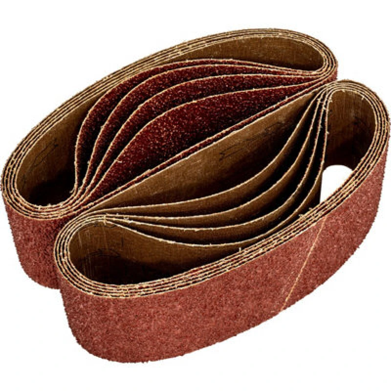 Image of Loops 10 PACK - 75mm x 533mm Sanding Belts - 40 Grit Aluminium Oxide Cloth Backed Set Multi