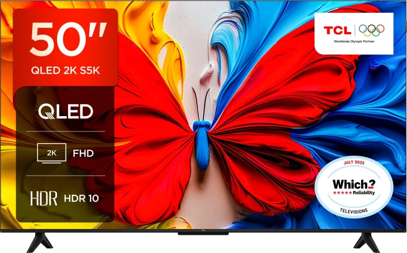 Image of TCL 50" 50V5C-UK Smart Full HD HDR QLED TV