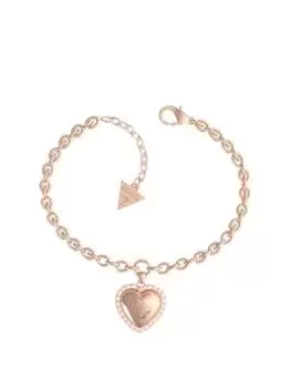 image of Guess That'S Amore Ladies Bracelet, Rose Gold, Women