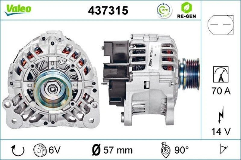 Image of Alternator VALEO 437315
