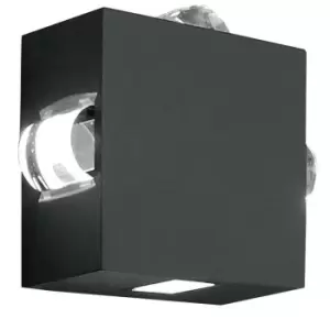 Image of Outdoor 4Wall Light 4 Way DIrectional Light Graphite LED 60W