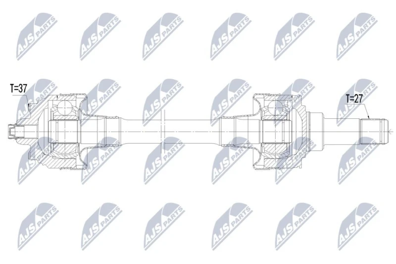 Image of NTY NPW-BM-242 Drive shaft Rear Axle Right Drive Shaft (13)