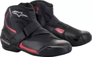 Alpinestars SM-1 R V2 Motorcycle Shoes, black-red, Size 38, black-red, Size 38