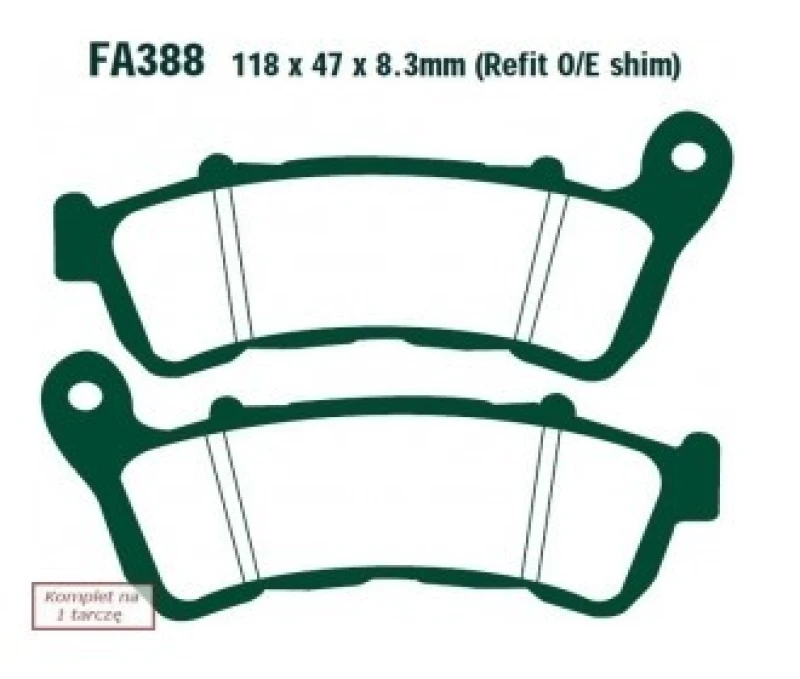Image of EBC Brakes Brake pad set EBC Brakes FA388HH