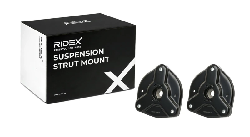 Image of RIDEX 1180S1004 Top strut mount Front Axle, without ball bearing Suspension Strut Support Bearing (1180)