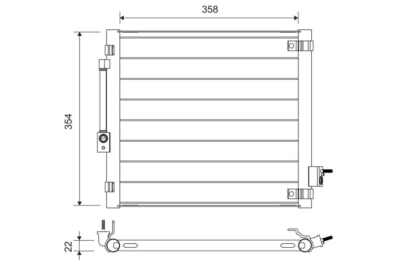 Image of Air conditioning condenser VALEO 822759