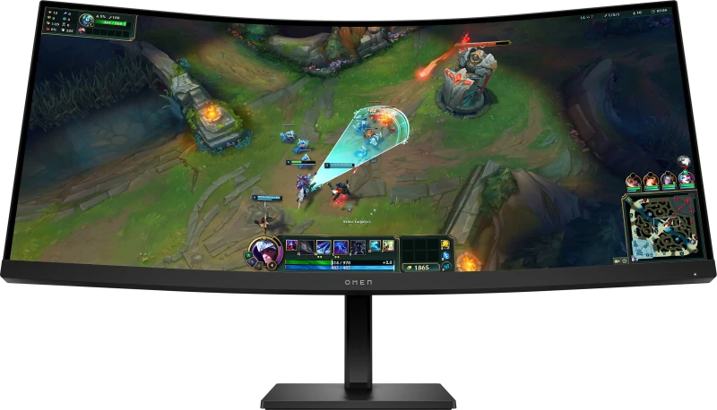 Image of HP OMEN 34c G2 34" WQHD 180Hz Curved Gaming Monitor with FreeSync Premium - Black
