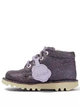 Image of Kickers Kick Hi Glitter Boot, Purple, Size 11 Younger