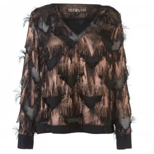 Image of Biba Fluffy Star Blouse Womens - Black