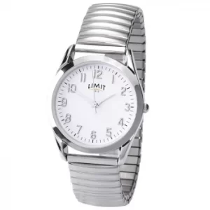 image of Limit Mens Round White Dial Expander Watch