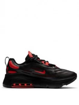 image of Nike Air Max Exonsense Childrens Trainers - Black/Red, Size 13