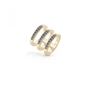 Image of Ladies Guess Gold Plated G Colors Ring Size N