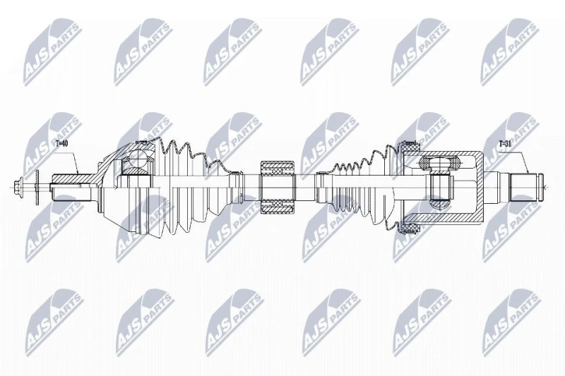 Image of NTY Drive shaft NTY NPW-VV-040