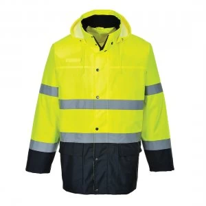 Image of Oxford Weave 150D Class 3 Lite Hi Vis 2-Tone Traffic Jacket Yellow / Navy XL