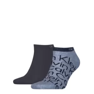 Image of Calvin Klein Mens Deangelo Liner Socks 2 Pack - Blue
