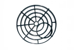 Image of Stadium Round Black Plastic Gully Grid Drainage Downpipe Cover - 7" 178mm