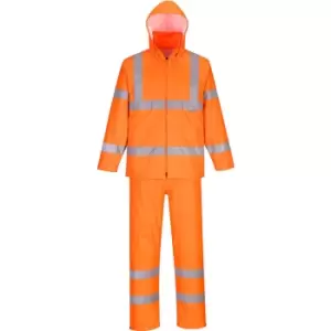 Image of Portwest Hi Vis Packaway Rainsuit Orange 2XL 31"