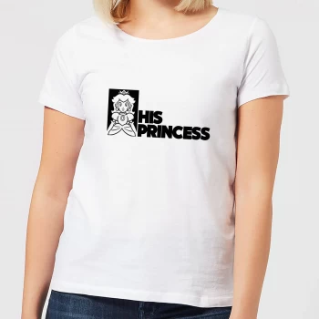 image of Super Mario His Princess Womens T-Shirt - White - 5XL