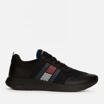 Image of Tommy Hilfiger Mens Lightweight Flag Mix Running Style Trainers - Black - UK 10.5