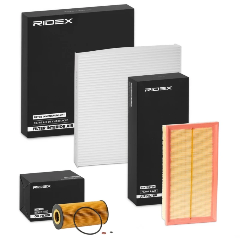 Image of RIDEX 4055F19966 Filter Set with gaskets/seals Filter Set (4055)