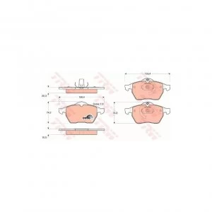 Image of Brake Pad Set TRW GDB1271
