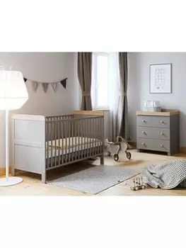 Image of Little Acorns Classic 2 Tone 2 Piece Furniture Set - Grey/Oak, Grey/Oak