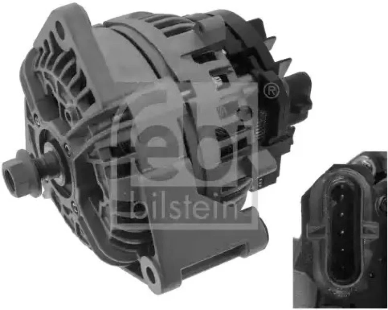 Image of FEBI BILSTEIN 48945 Generator Alternator Charging Current: 80A, Voltage: 24V Alternator (4)
