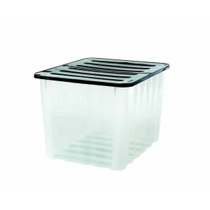 image of Strata Supa Nova Plastic Storage Box With Lid 75L