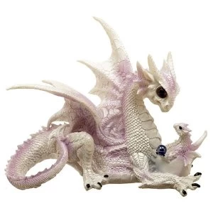 image of Mothers Bond Fantasy Winter Warrior Dragon Figurine