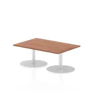 Image of Italia Poseur Table Rectangle 1200800 Top 475 High Walnut