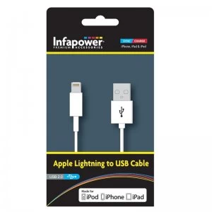 image of Infapower Apple Lightning USB Cable - 1M Officially Licenced