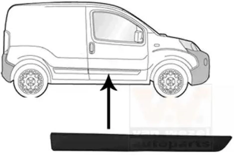 Image of VAN WEZEL 0976428 Moldings Trim-/Protection Strip,door (1005)
