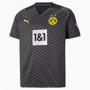 image of PUMA BVB Away Replica Youth Jersey, Asphalt Grey, size 11-12 Youth, Clothing