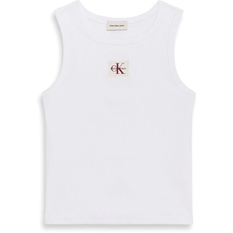 Image of Calvin Klein Jeans Womens Tank Vest Bright White female 8 (XS)