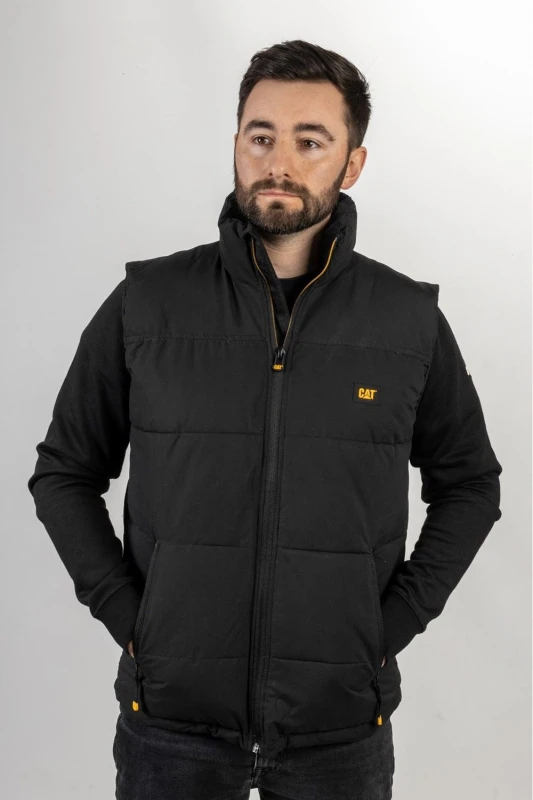 Image of Caterpillar Mens Arctic Zone Vest in Black Size: 4XL Black Male 4XL