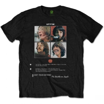 Image of The Beatles - Let it Be 8 Track Unisex XX-Large T-Shirt - Black