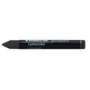 image of Staedtler 236 Lumocolor Omnigraph Marking Crayons Indelible Smudgeproof Black 1 x Pack of 12