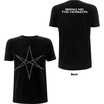 Image of Bring Me The Horizon - Barbed Wire Unisex Large T-Shirt - Black