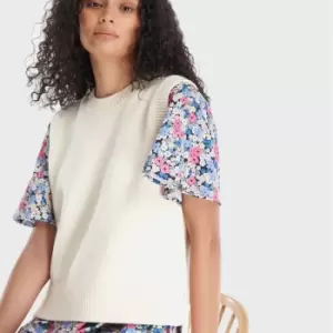 Image of Barbour Marigold Cotton-Blend Knit Sweater Vest - UK 10