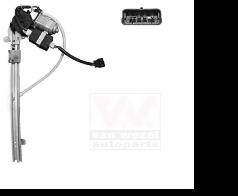 Image of VAN WEZEL 4348261 Window regulator Left Rear, Operating Mode: Electric, with electric motor Window Winder (1561)