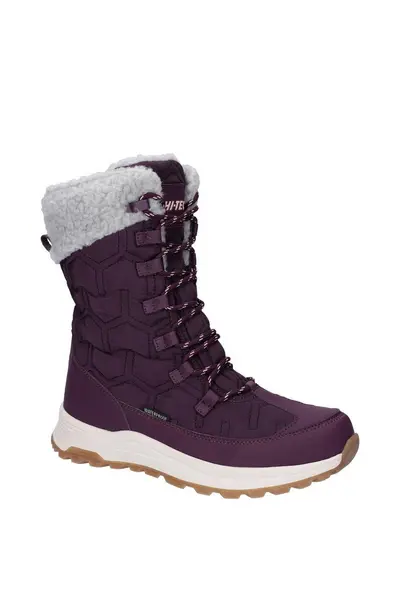 Image of Hi Tec Womens Sophia Padded Winter Boots UK Size 8 (EU 42) Italian Plum/Sepia Rose HIT086-PLUROS-8