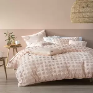 Image of Linen House Haze Duvet Cover Set (King) (Peach) - Peach